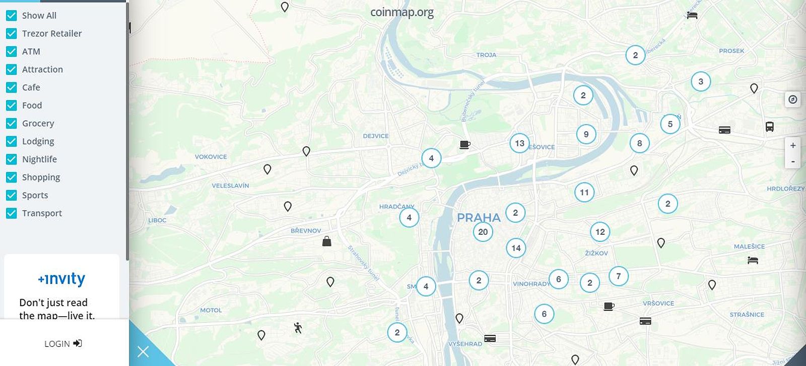 Bản đồ những địa điểm chấp nhận thanh toán bằng Bitcoin