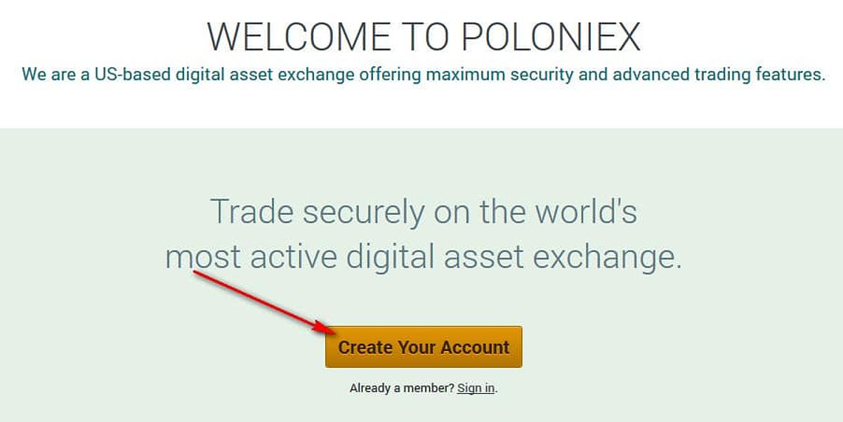 Cách đăng ký tài khoản nhanh chóng trên sàn Poloniex