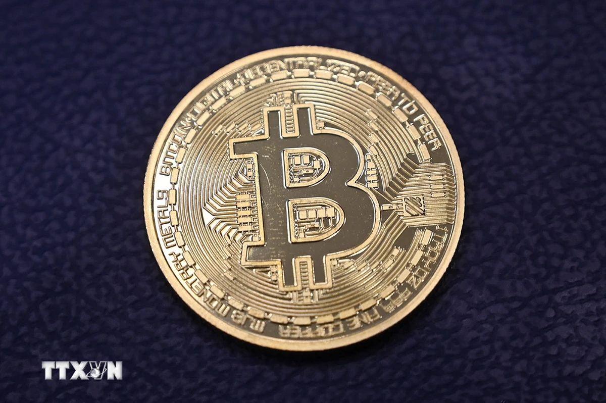 Đồng tiền kỹ thuật số Bitcoin.
